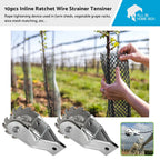 Set of 10 Inline Ratchet Strainers for Tensioning Fence Wire