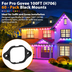 60pcs Mounting Bracket Clip for Govee PRO H706 (100ft LED Light)