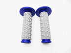 Blue Grey Diamond Handlebar Grip Set for Suzuki RM125