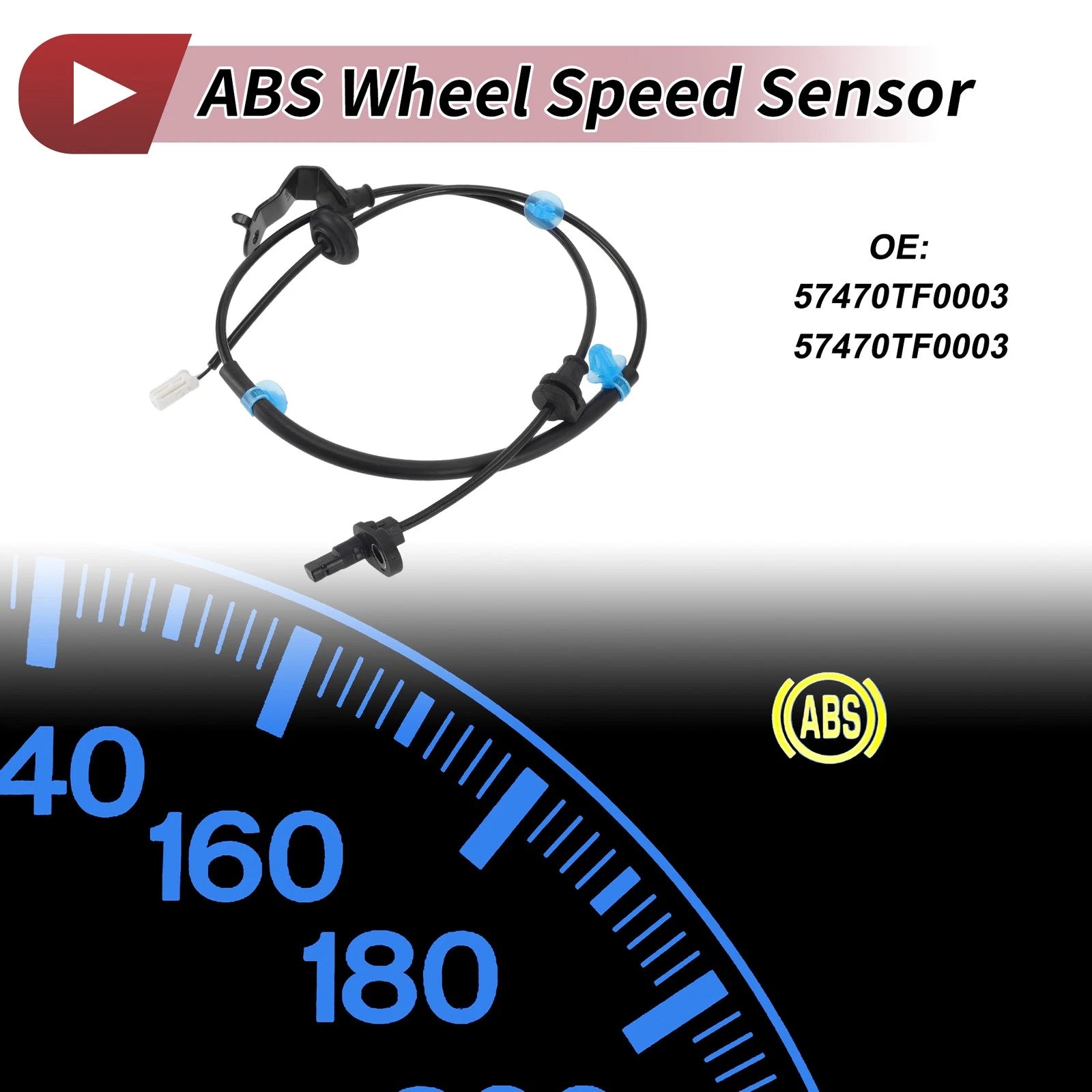 ABS Wheel Speed Sensor for Honda Fit (2012–2014) Rear Right No. 57470TF0003