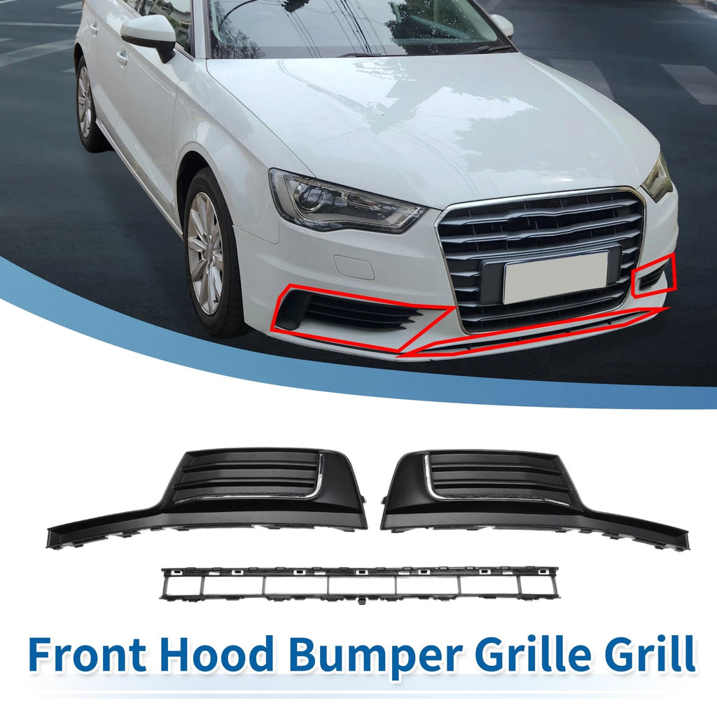 Front Lower Bumper Grille for Audi A3 A3PA (2017–2020) With Trim