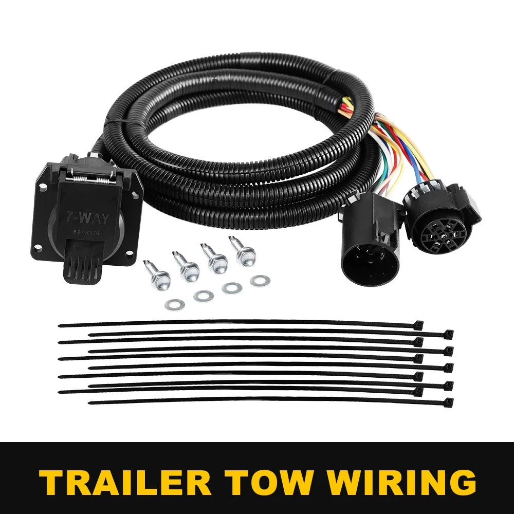 7 Way Trailer Plug Wiring Harness for Trailer Connector (Weatherproof)