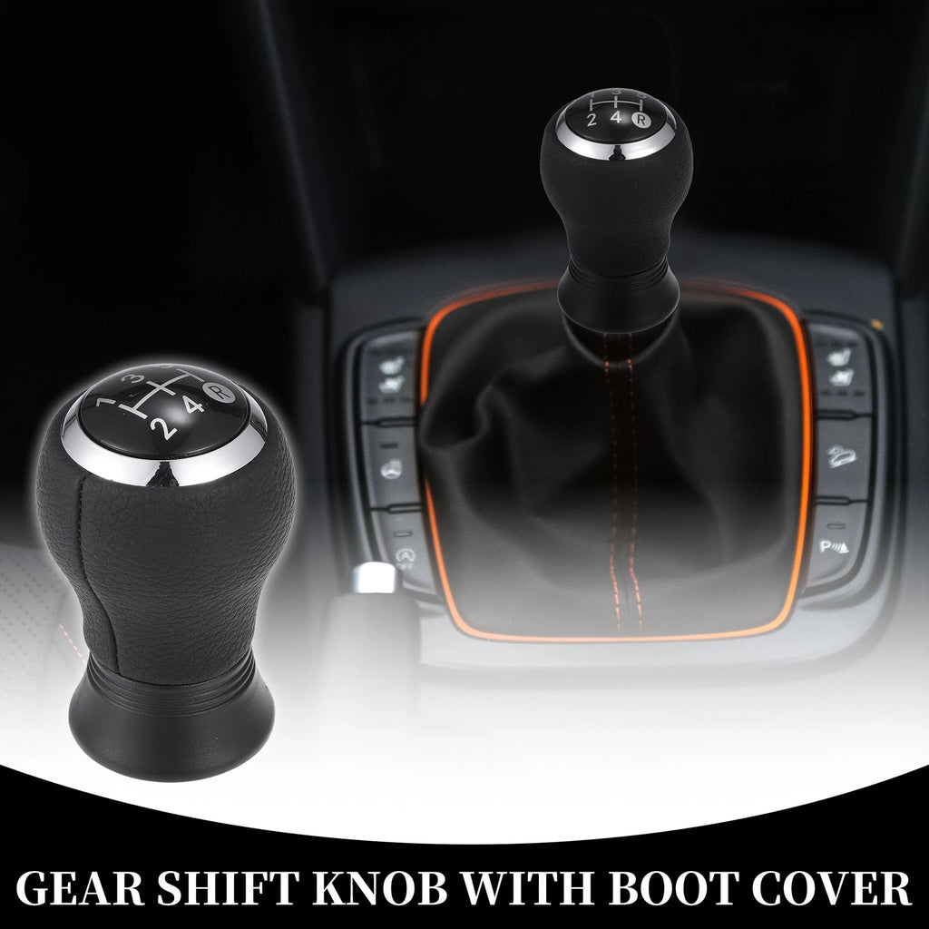 5 Speed Manual Gear Shift Knob for Toyota Yaris (2005–2010) Faux Leather Black