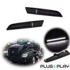White LED Front Side Marker Lights for Volvo VNL VNR (2018–2024)