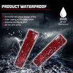Set of 2 Red Lens Rear Side Marker Light Covers for Jeep J Series