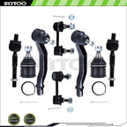 8 Pcs Tie Rod End Ball Joint Suspension Kit for Honda Accord (1998–2002)