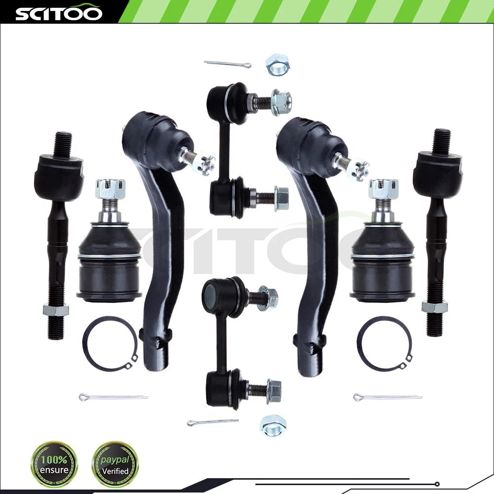 8 Pcs Tie Rod End Ball Joint Suspension Kit for Honda Accord (1998–2002)