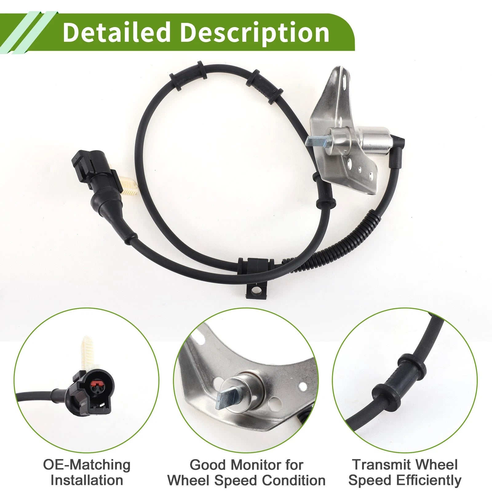 ABS Wheel Speed Sensor for Ford E250 (1997–2002) No.F5UZ2C204A/F6UZ2C204AA