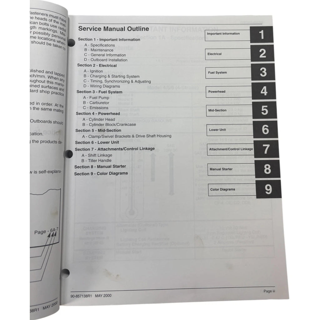 Service Manual for Mercury 4/5/6 FourStroke (2000) 90-857138R1