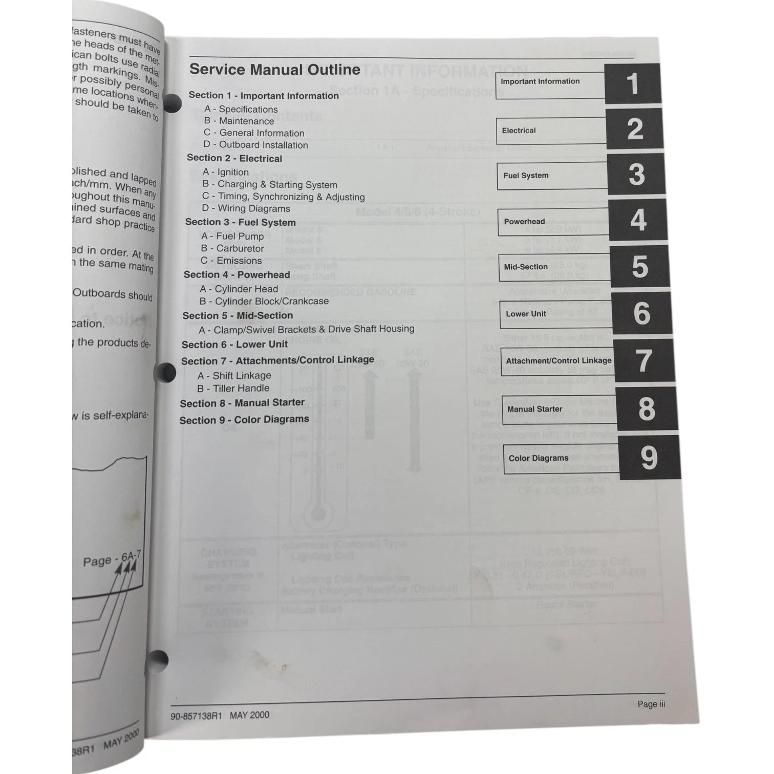 Service Manual for Mercury 4/5/6 FourStroke (2000) 90-857138R1