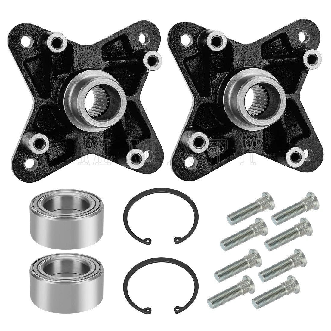 Set of 2 Rear Wheel Hubs with Bearings for Polaris RZR XP 900/RZR 4 XP 900 (2011–2013)