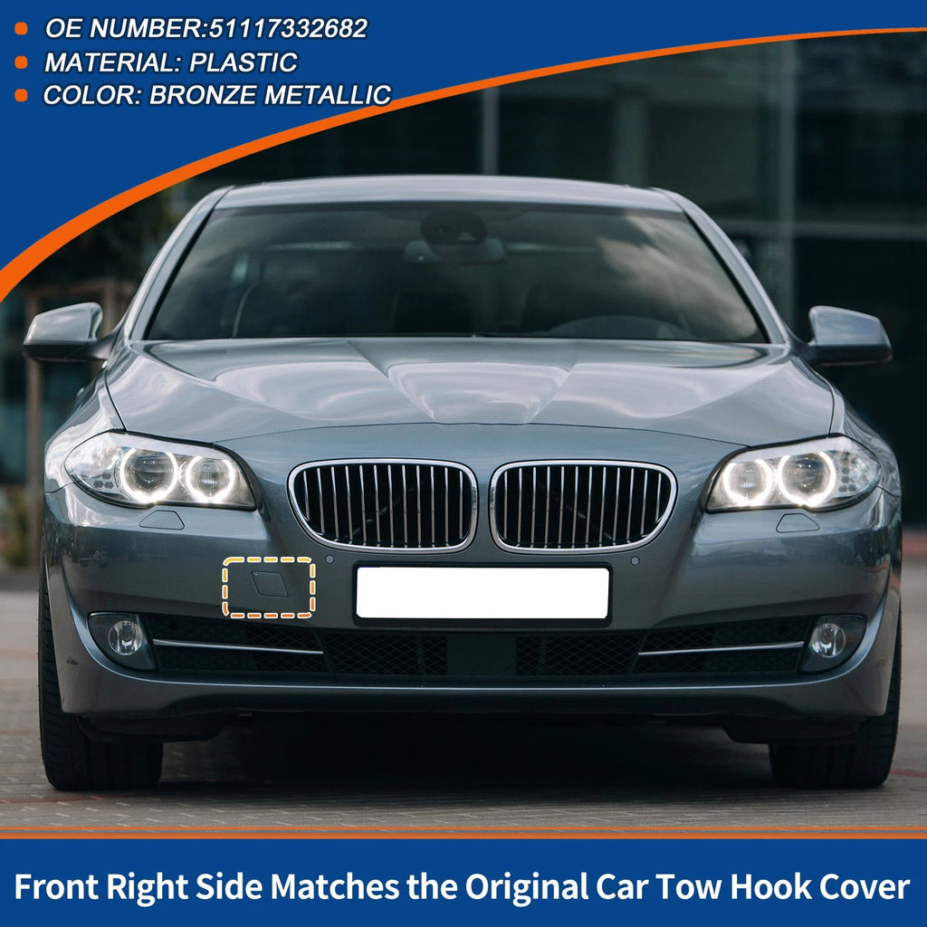 Tow Hook Cover Cap for BMW (2011–2017) No. 51117332682 Bronze Metallic