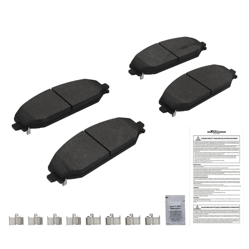 Front Brake Pads Kit for Jeep Wagoneer/Wagoneer L (2022–2024) w/Hardwares