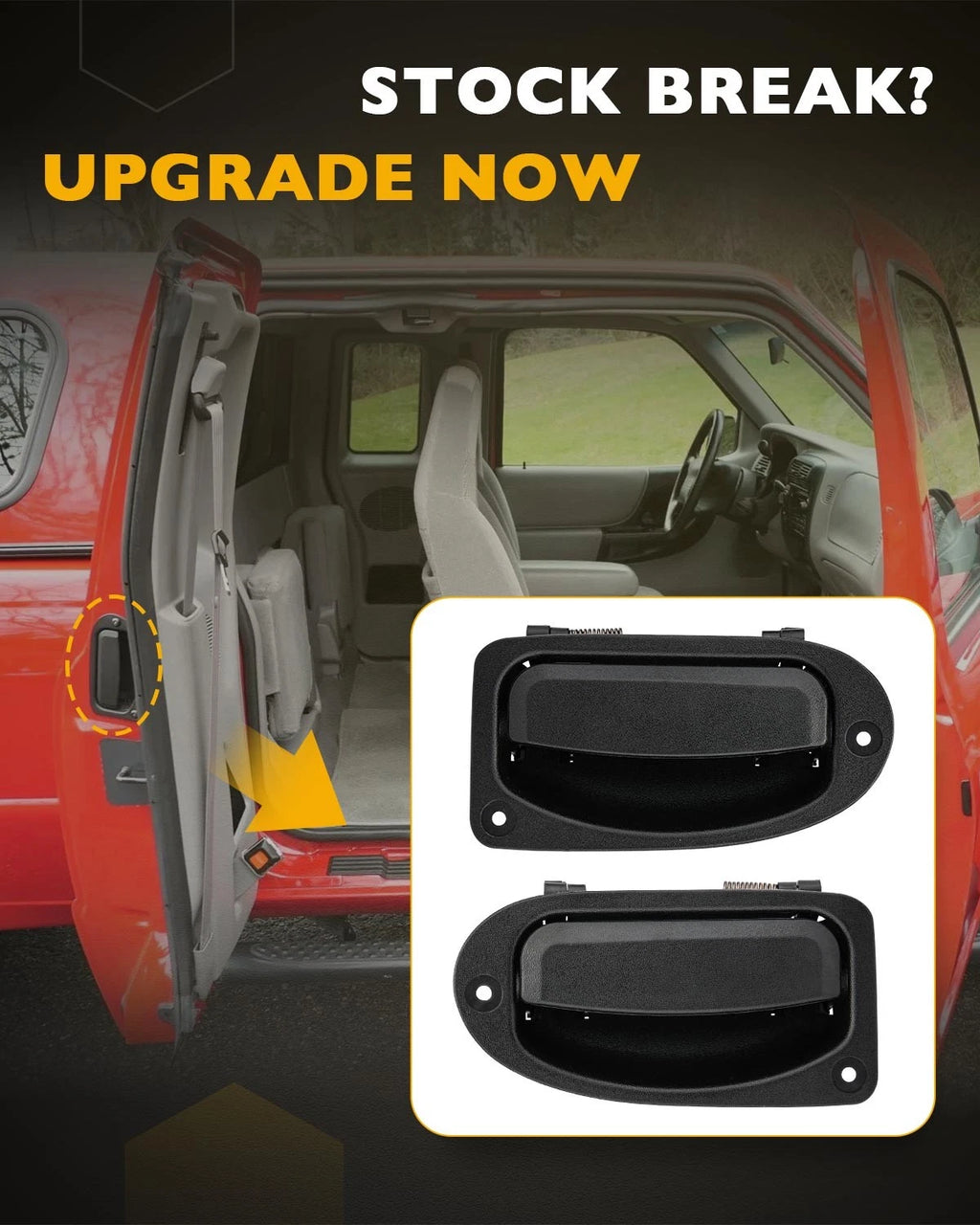 Set of 2 Interior Door Handles for Ford Ranger Mazda (1993-2011)