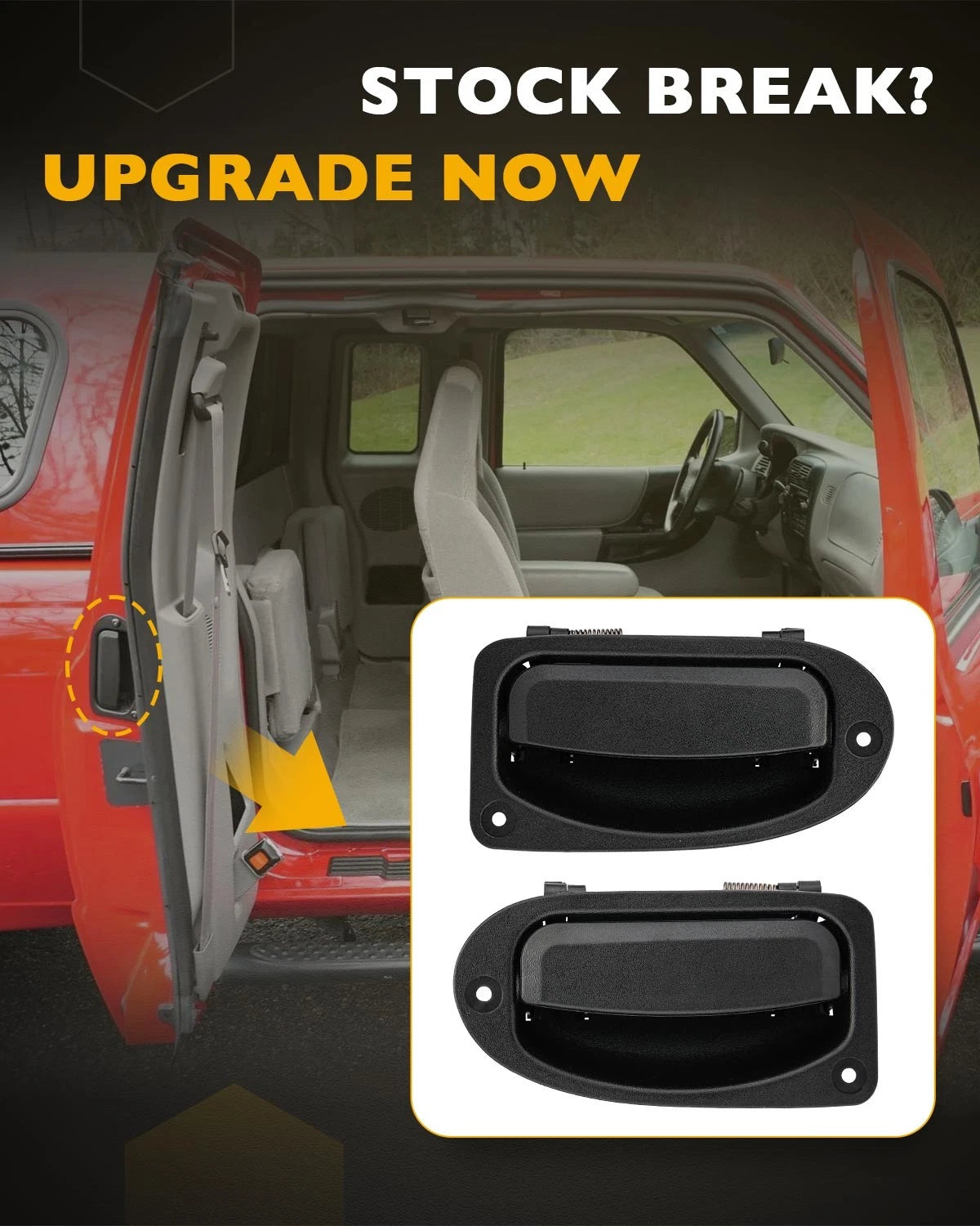 Set of 2 Interior Door Handles for Ford Ranger Mazda (1993-2011)