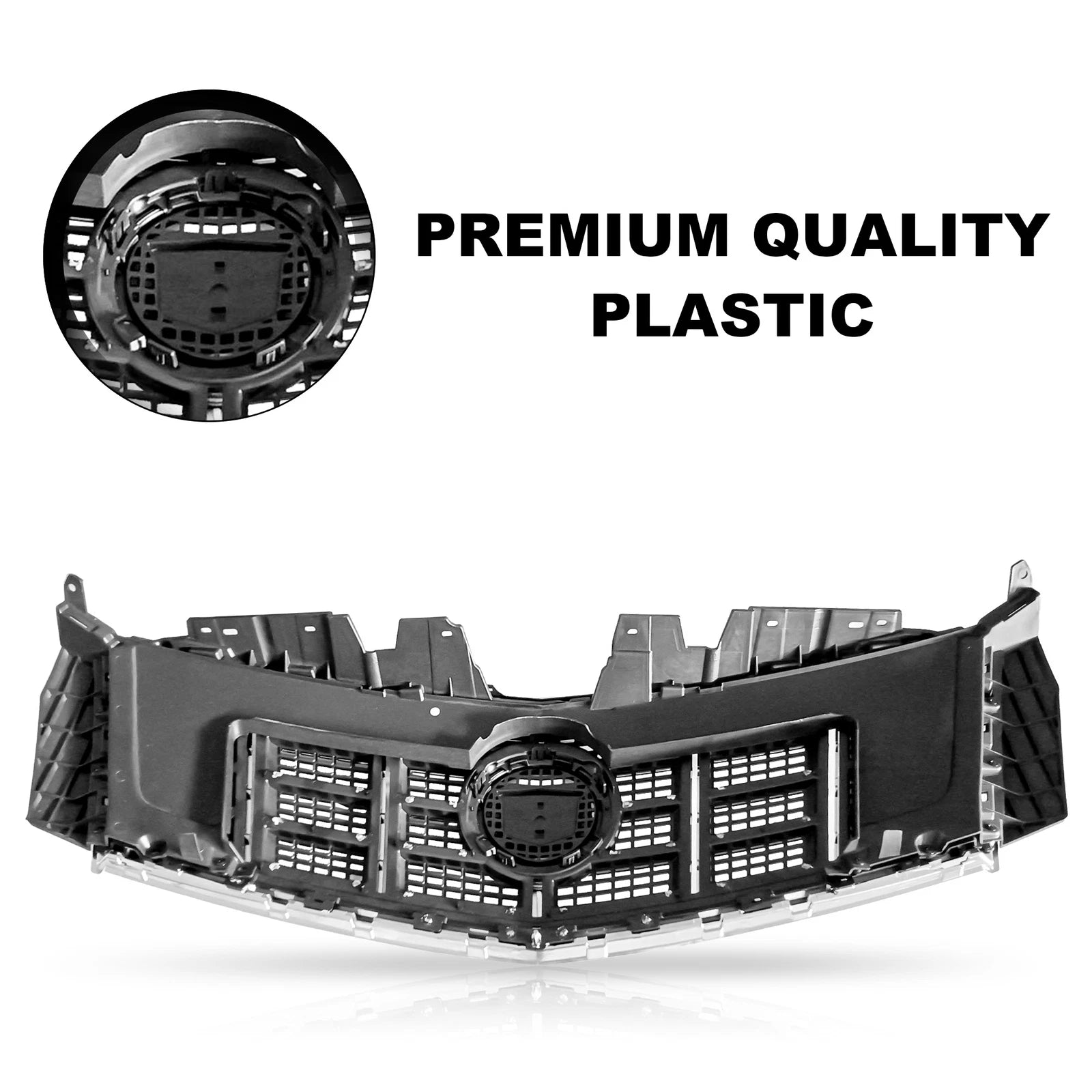 Black Center Grille Chrome Trim for Cadillac XTS (2014-2017)