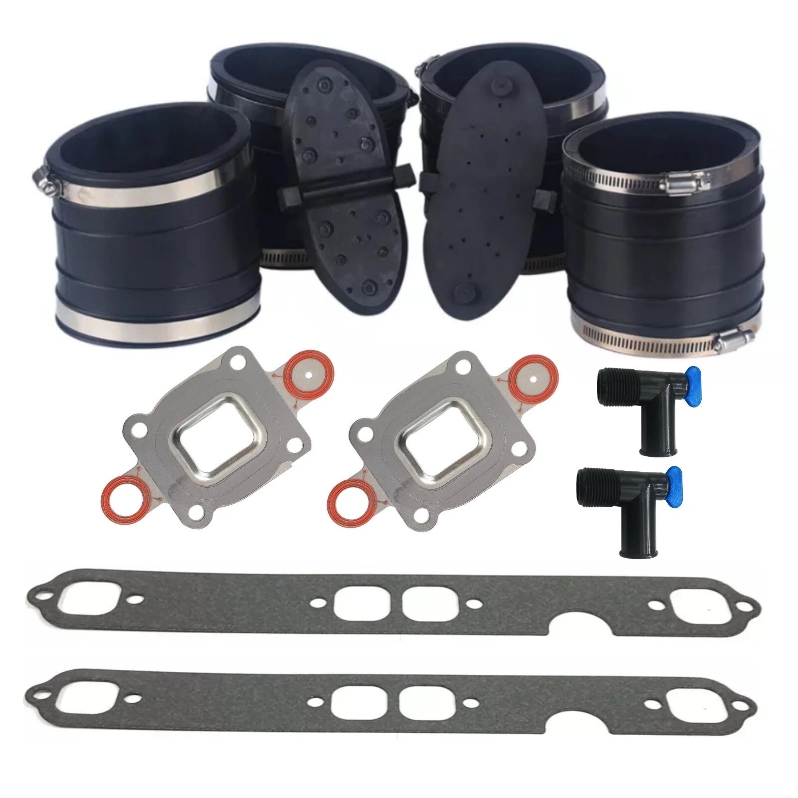 Mercruiser GM V8 Dry Joint Exhaust Bellow Closed Cooling Kit 4 Inch (27-864850A02)