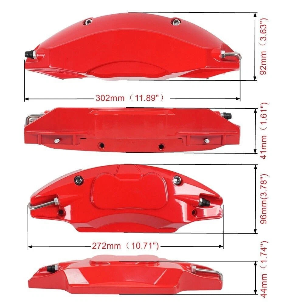 Set of 4 Brake Caliper Covers for Tesla Model 3 (2017–2025)