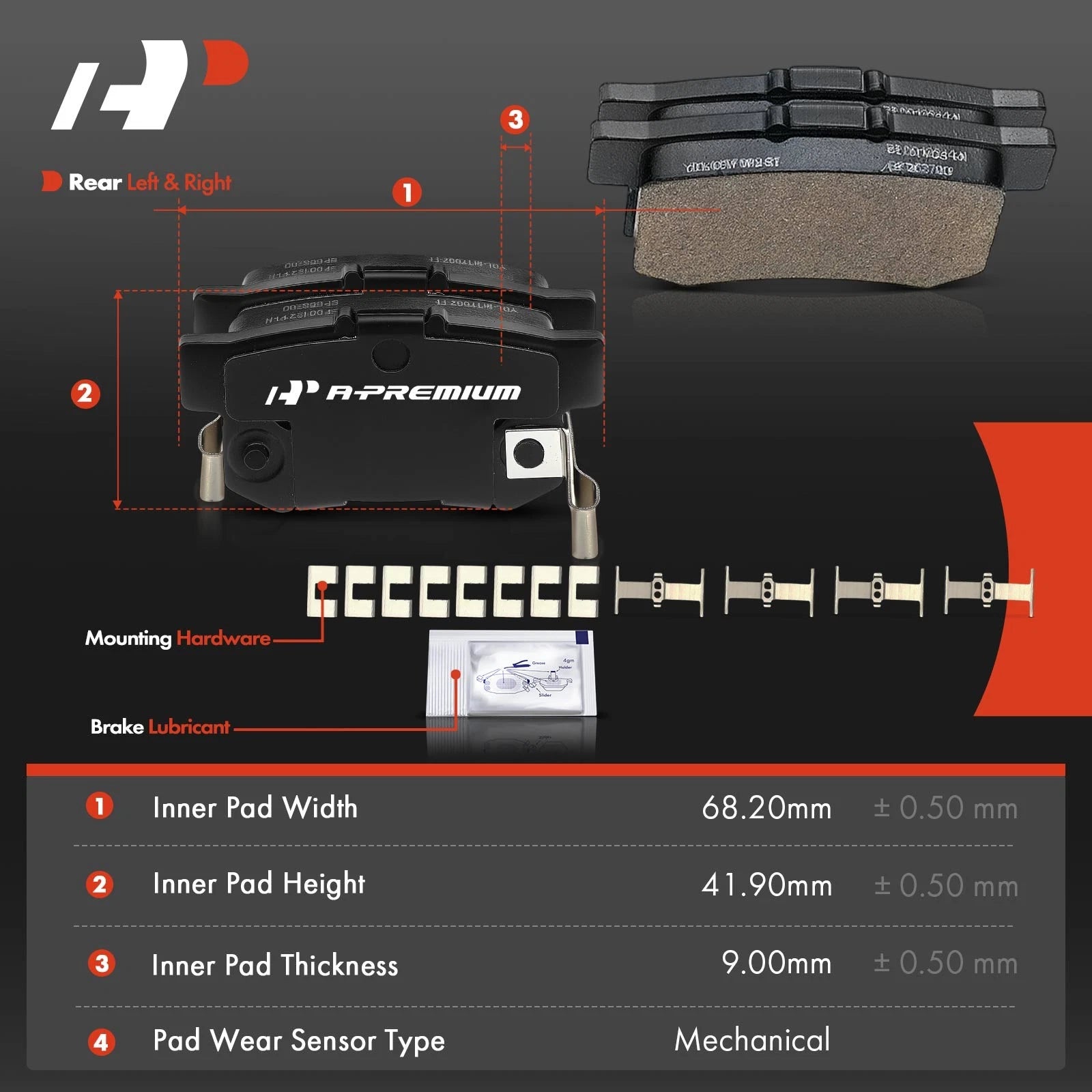 8x Ceramic Brake Pads for Honda CR-Z (2011-2015)