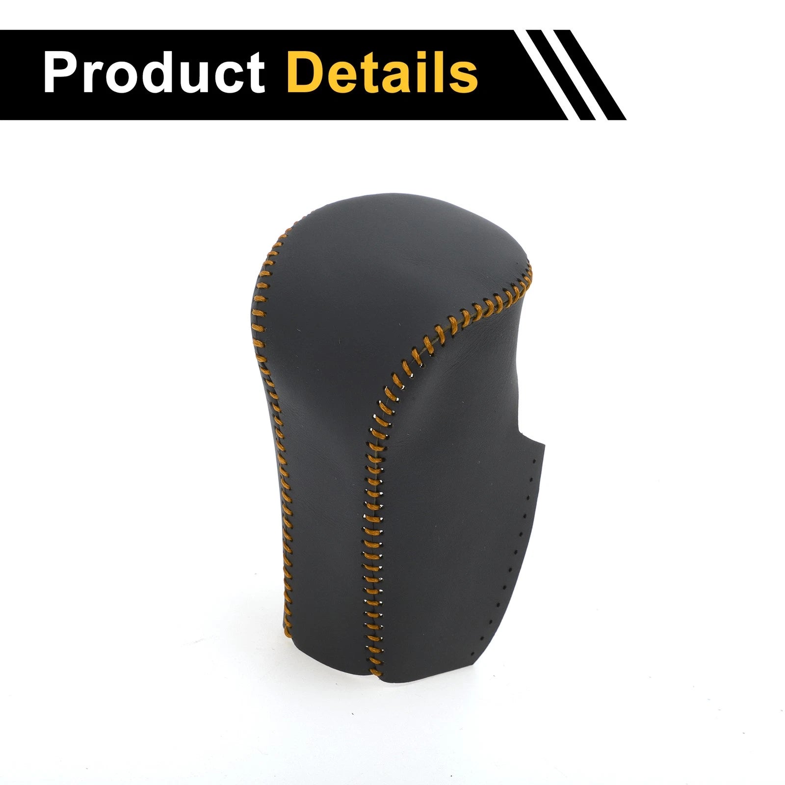 Gear Shift Knob Cover for Honda Accord (2008–2012) Black Brown Faux Leather