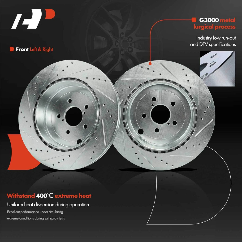 Front Drilled Brake Rotors for Subaru BRZ, Toyota 86 (2017–2020)