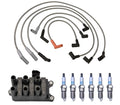 Set of 6 Denso Ignition Coil Wires & Iridium Spark Plugs for Ford 4.2L