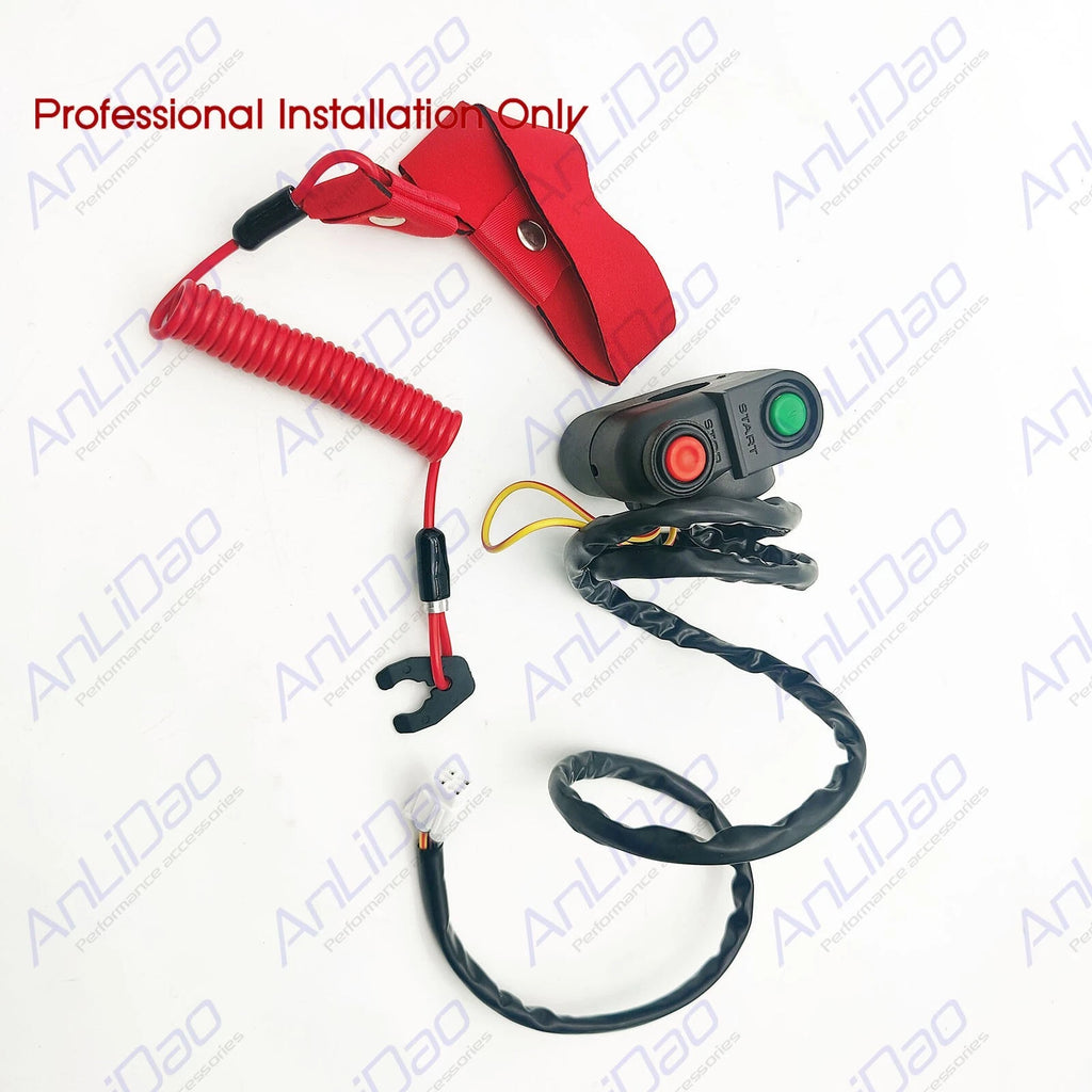Start Stop Switch with Safety Tether Lanyard for Kawasaki Jet Ski (92072-3809)