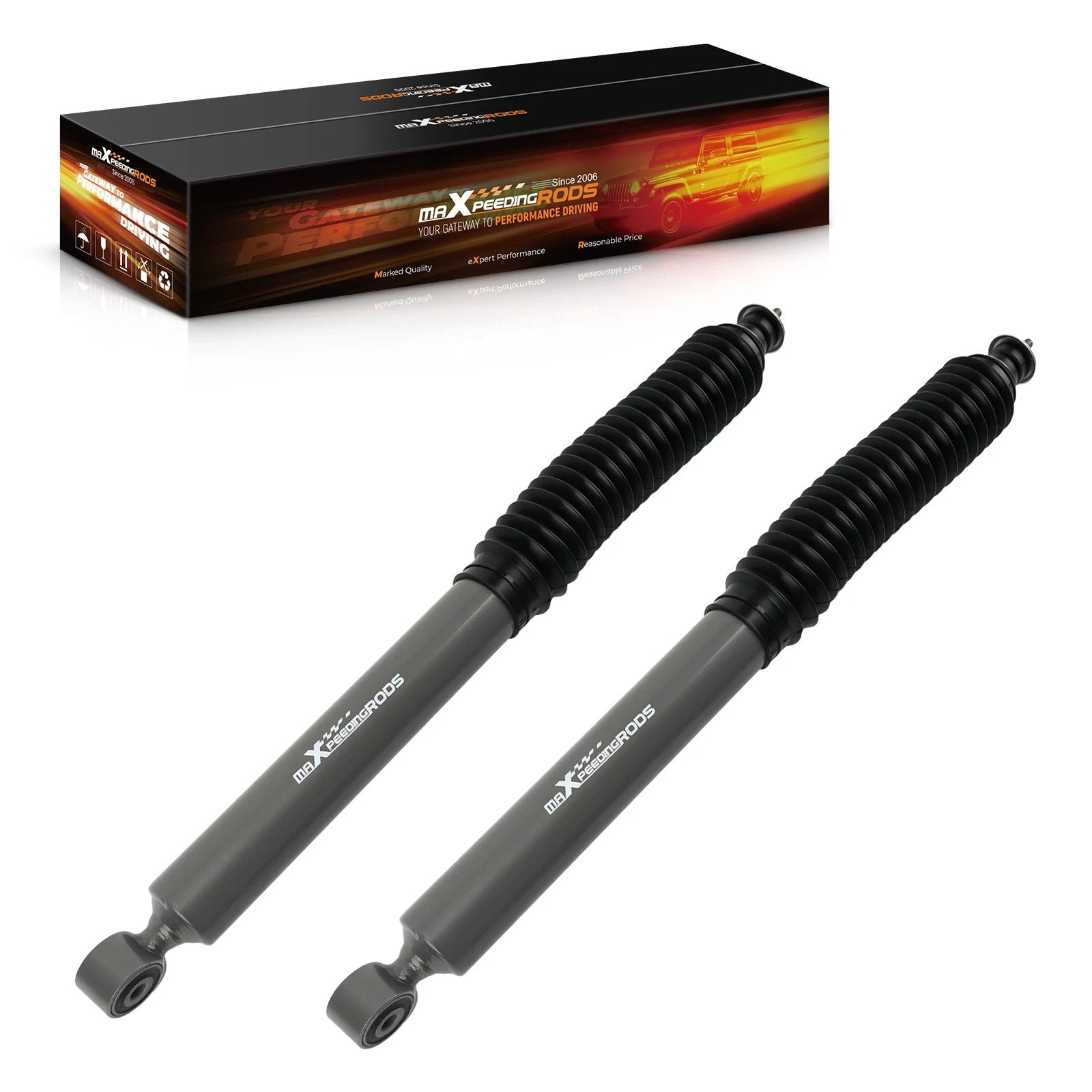 Pair of 2.5-5.5" Lift Rear Shock Absorbers for Toyota Tacoma (2005–2023)