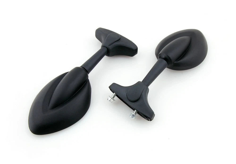 Universal Moto Mirrors for Honda Kawasaki Suzuki Yamaha Ducati (All Years) - Black