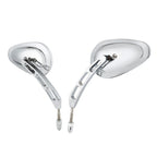 8mm Chrome Rear-View Mirrors for Harley Street Glide Sportster Dyna Softail