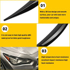 Headlight Eyebrow Eyelid Trim Cover for Infiniti Q50 (2014–2023) - Glossy Black