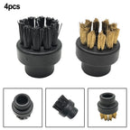 Set of 4 Round Wire Brushes for Dupray Steam Cleaner