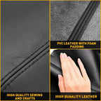 Front Door Panel Armrest Cover for Honda CR-V (2007â2012) Black Synthetic Leather