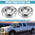 2X Front Wheel Center Hub Caps 10 Lug Chrome for Ford F450 F-550 (2008–2023)