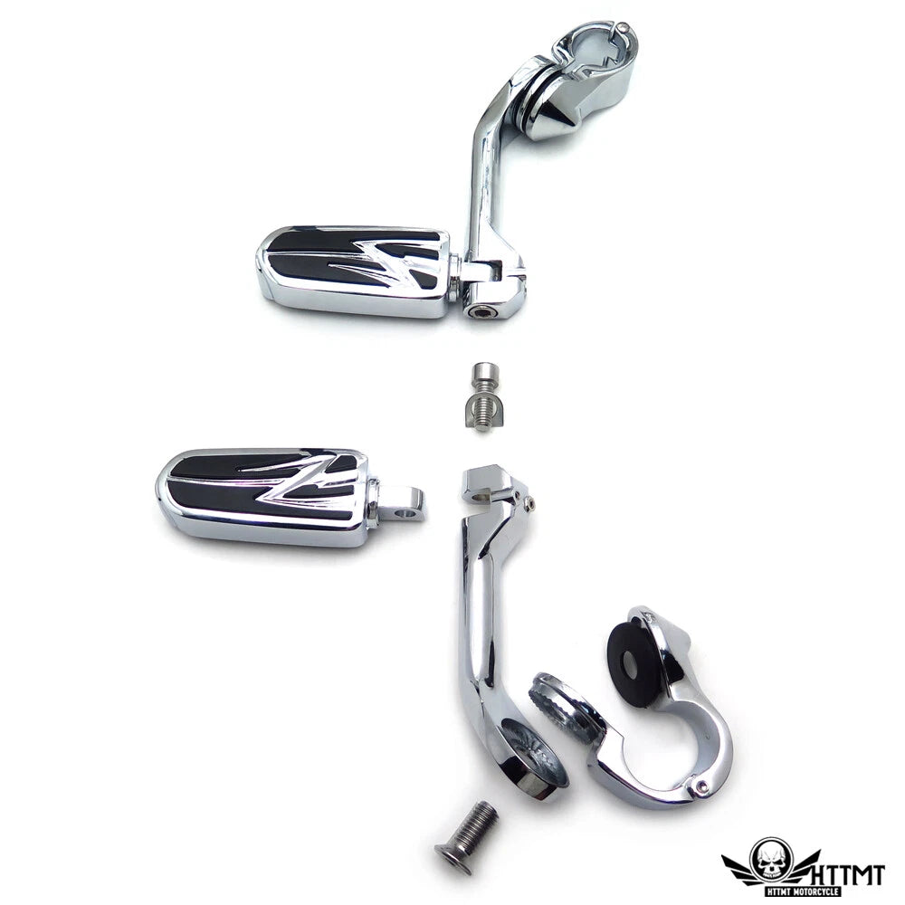 5" Foot Peg Kit for Yamaha XV250 XV400 XV535 (1.25" Engine Guard)