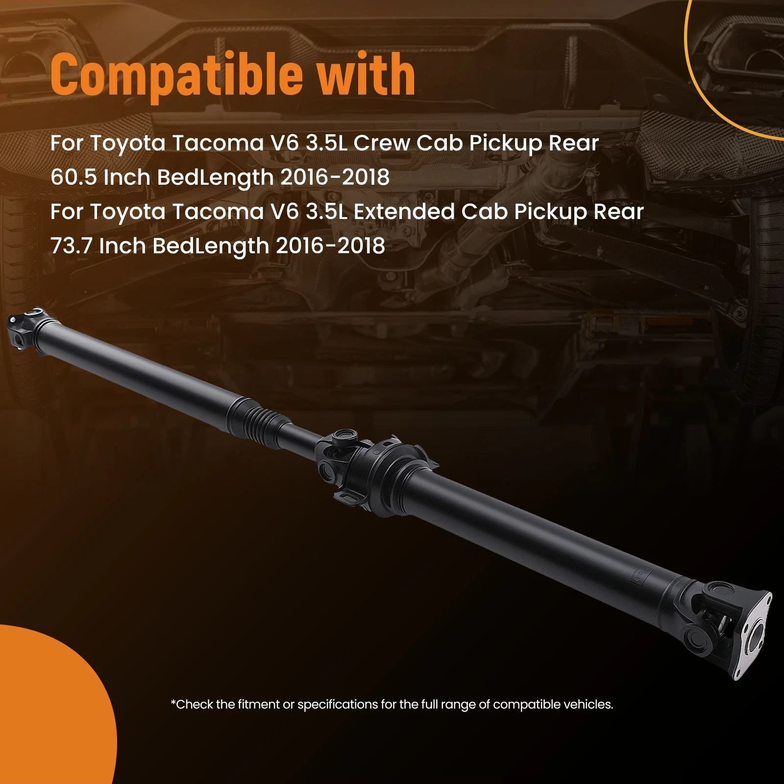 Drive Shaft Assembly Rear for Toyota Tacoma V6 3.5L (2016–2018) 4WD 976-652