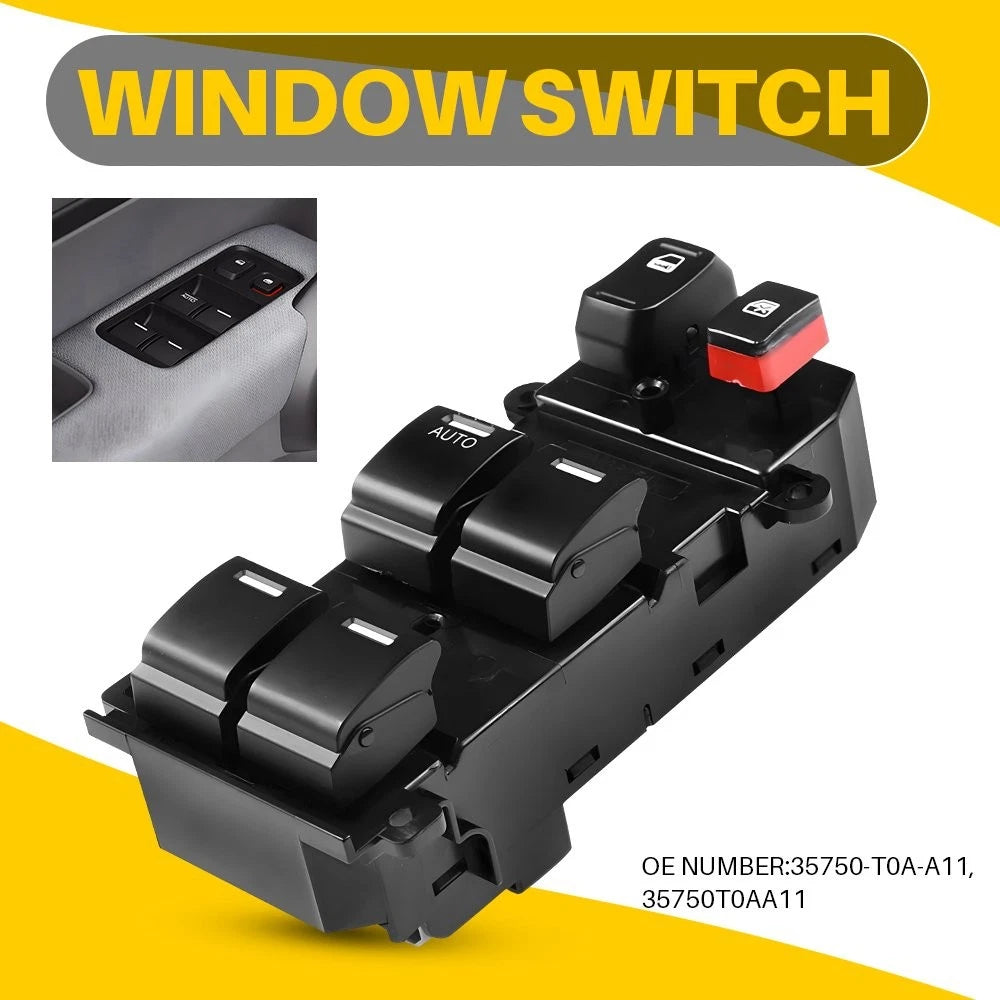 Front Left Power Window Door Switch for Honda Fit (2009–2014) 35750T0AA11