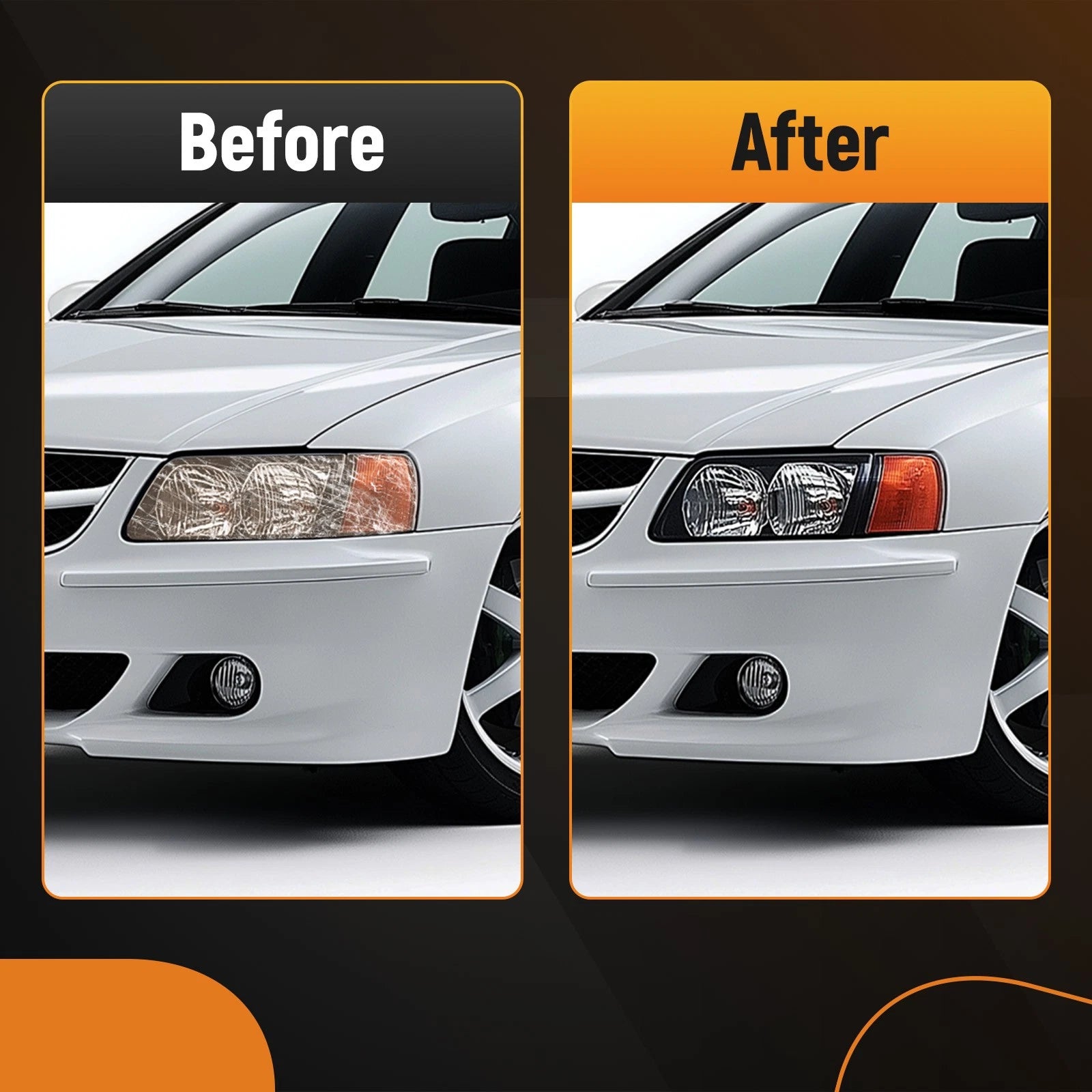 Pair Headlight Lens Cover for Mercedes-Benz W210 (1996–2002) A2108205061