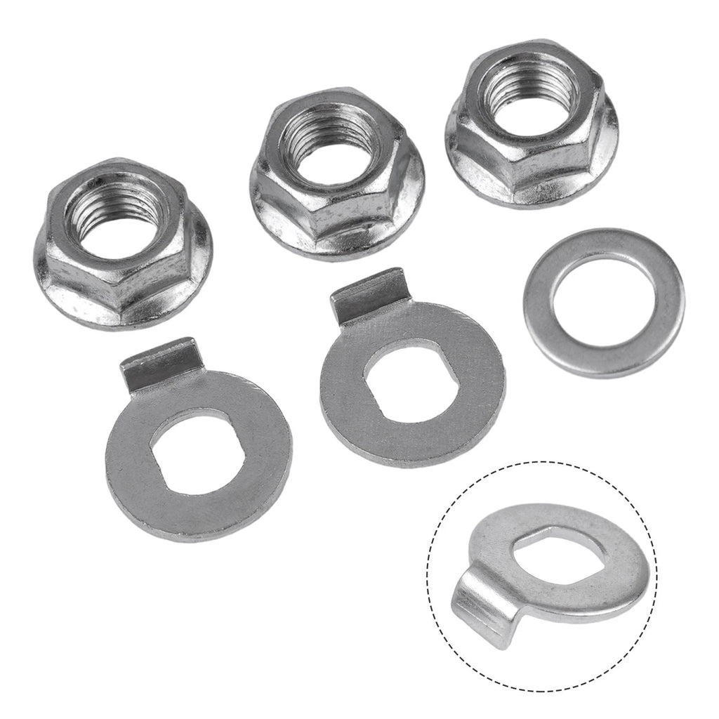 12mm Steel Hub Motor Nuts with Safety Washer for Ebike