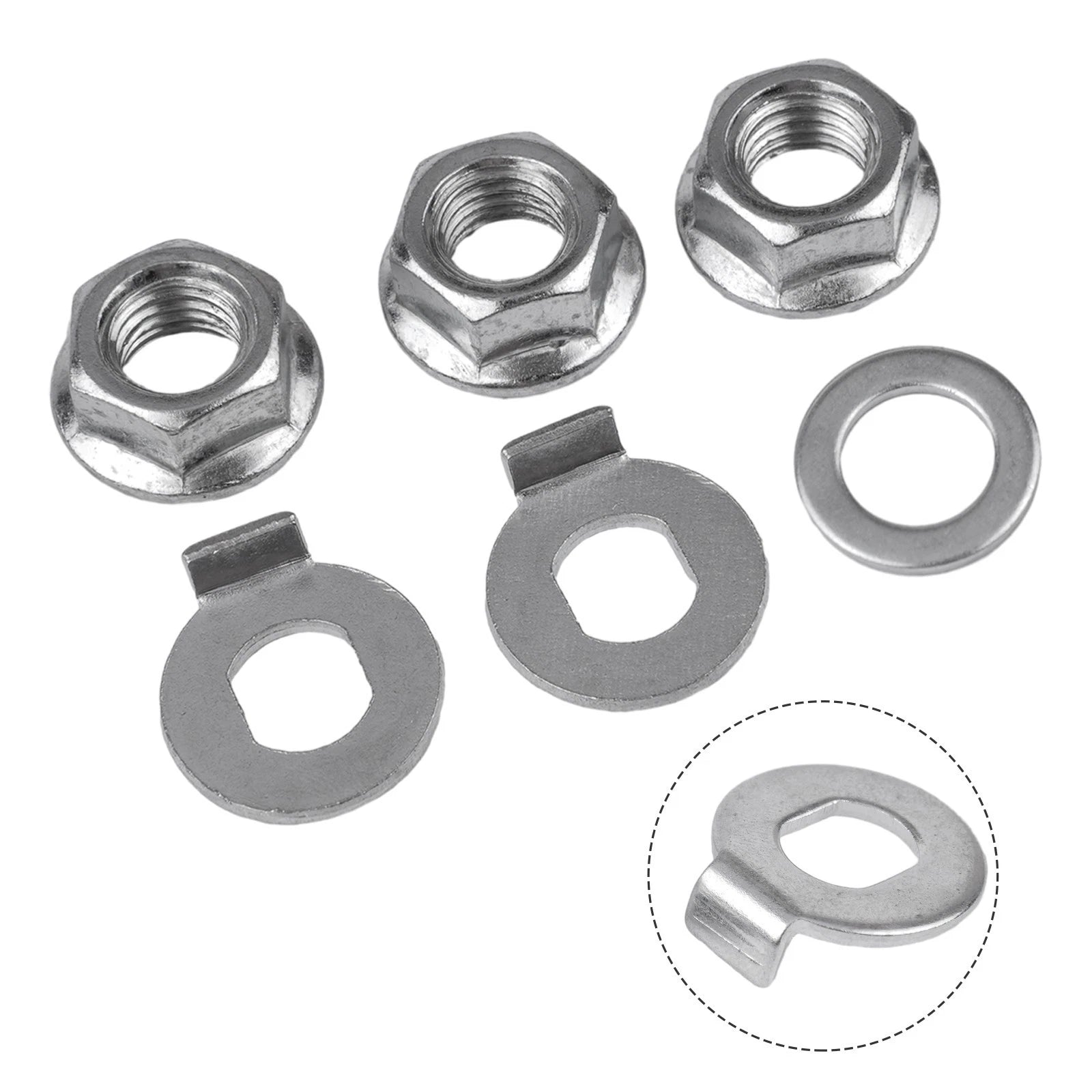 12mm Steel Hub Motor Nuts with Safety Washer for Ebike