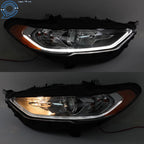Pair of Halogen Projector Headlights w/LED DRL for Ford Fusion (2017–2019)