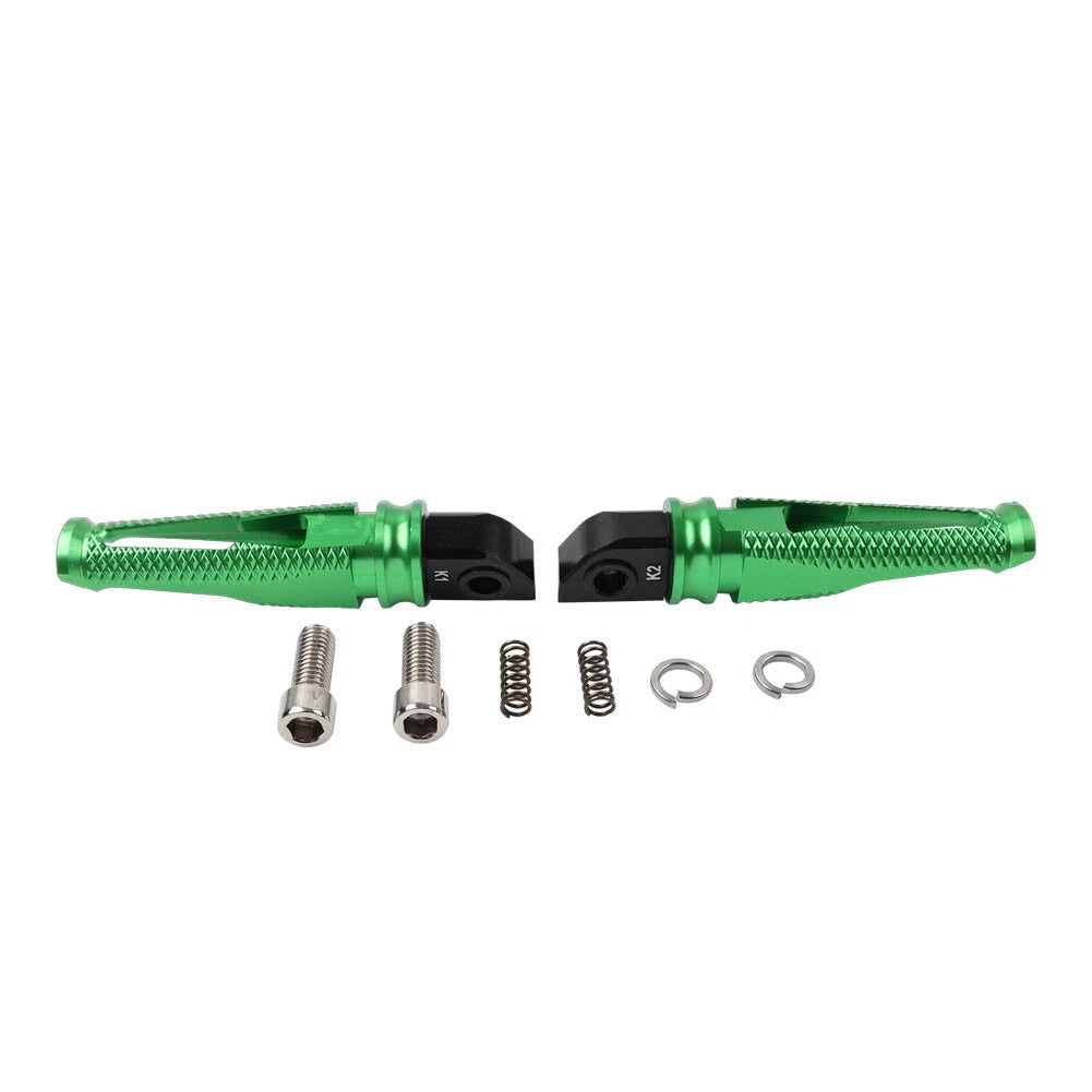 2pcs Green Rear Passenger Foot Peg for Daytona 675/R, 955i, Tiger 1050/SE/Sport