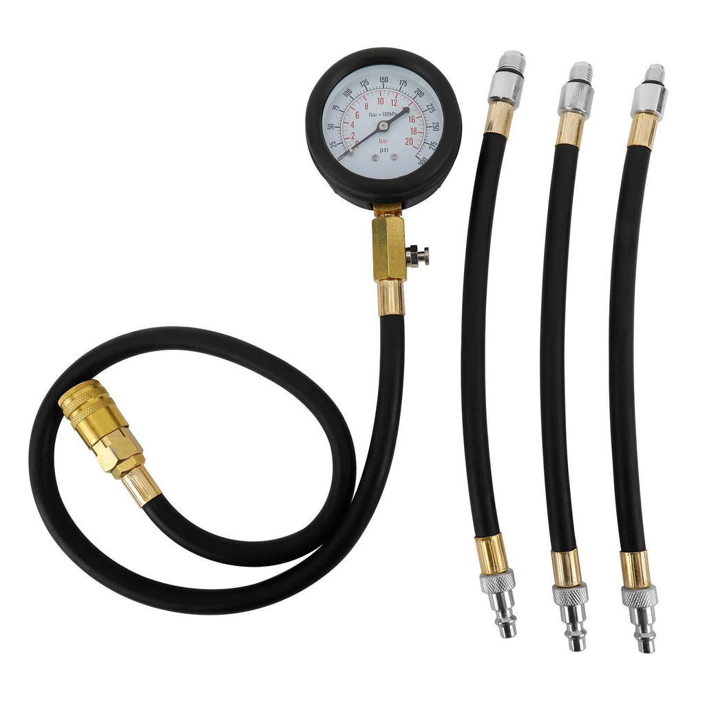 Compression Gauge Test Tool Set with 4 Hoses for Engine Cylinders