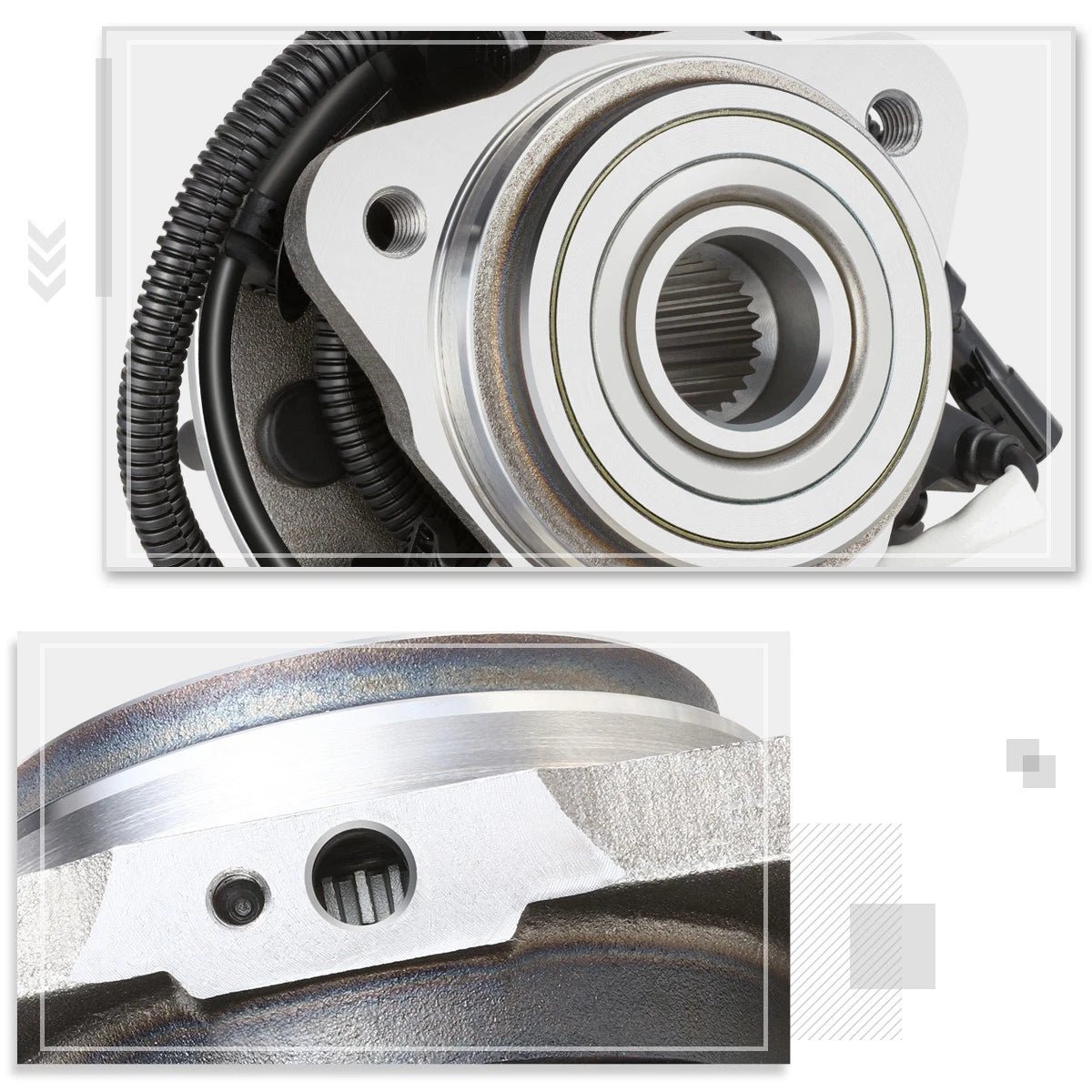 Front Wheel Hub Bearing Kit with ABS Sensor for Explorer Ranger/B3000 B4000 (1998–2004)