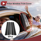 Set of 6 Car Door Pillar Window Trim for Ford Expedition (1997–2016) Black