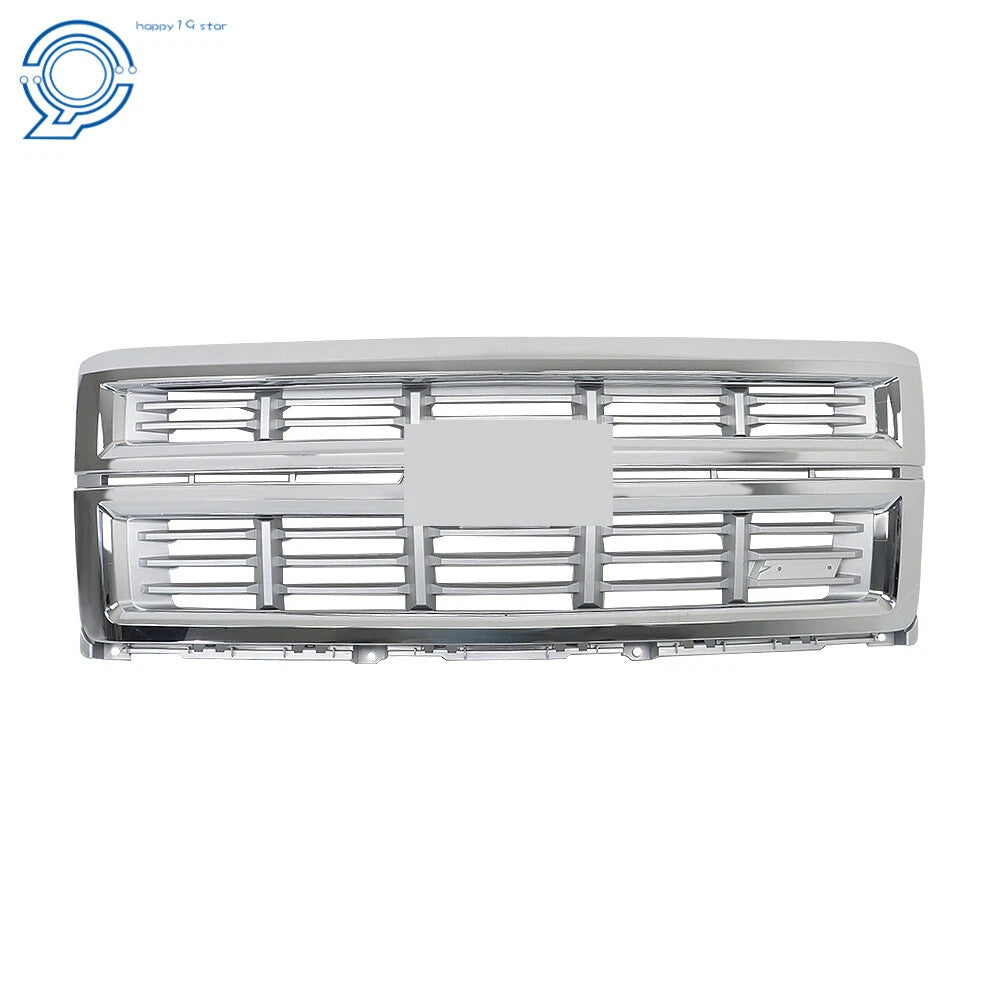 Chrome Front Bumper Upper Grille for Chevrolet Silverado 1500 (2014-2015)