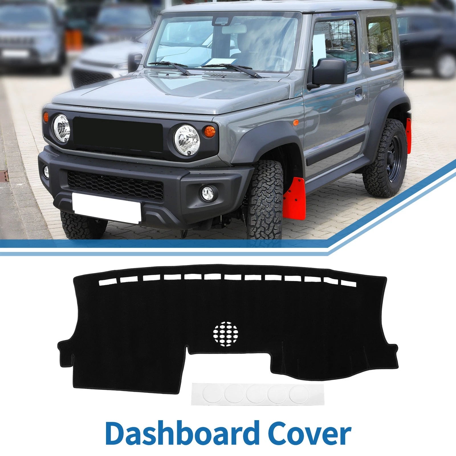 Dashboard Cover Mat for Ford Ranger (2024) - Sun Protector Pad Black