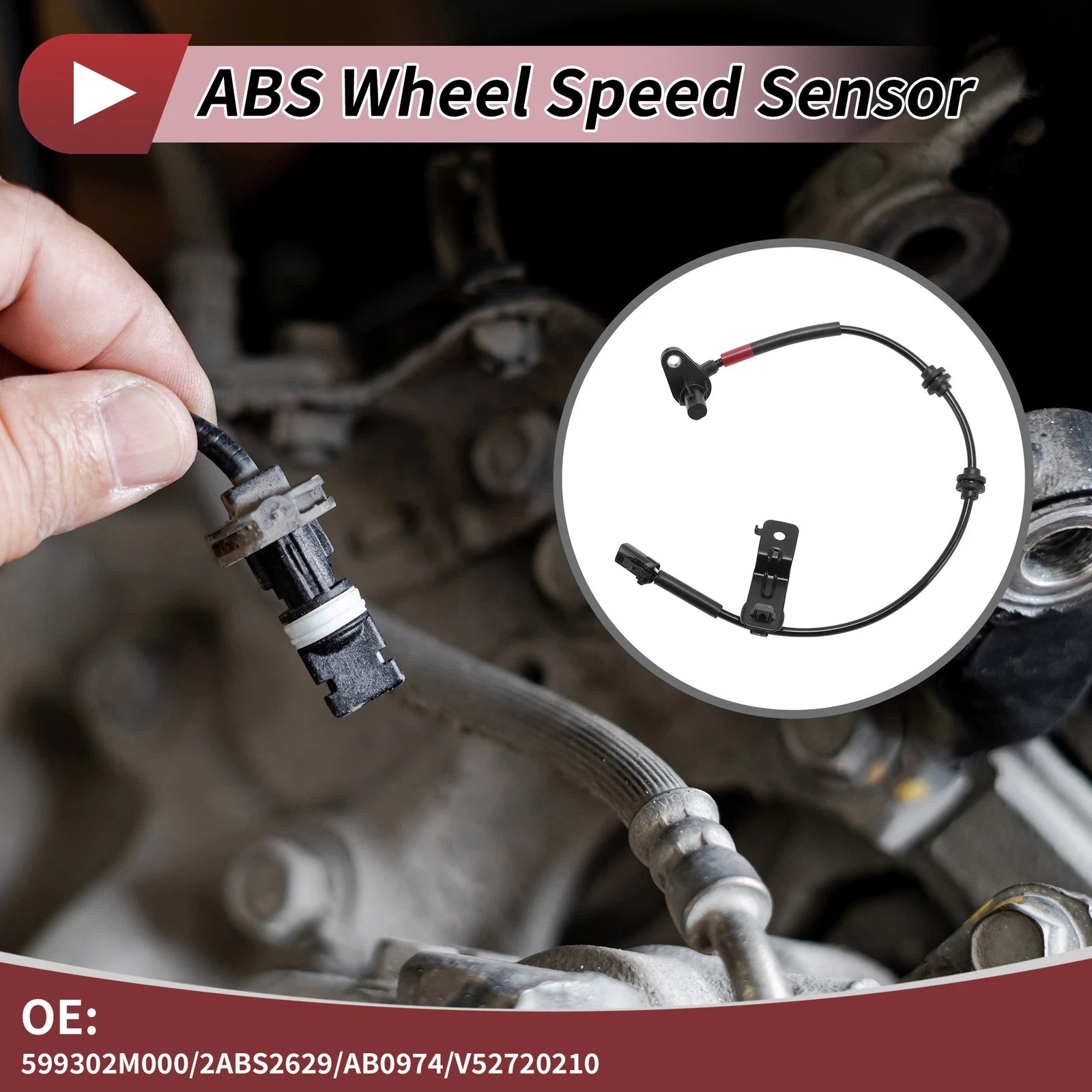 ABS Wheel Speed Sensor No.2 ABS2629 for Hyundai Genesis Coupe (2010–2016)