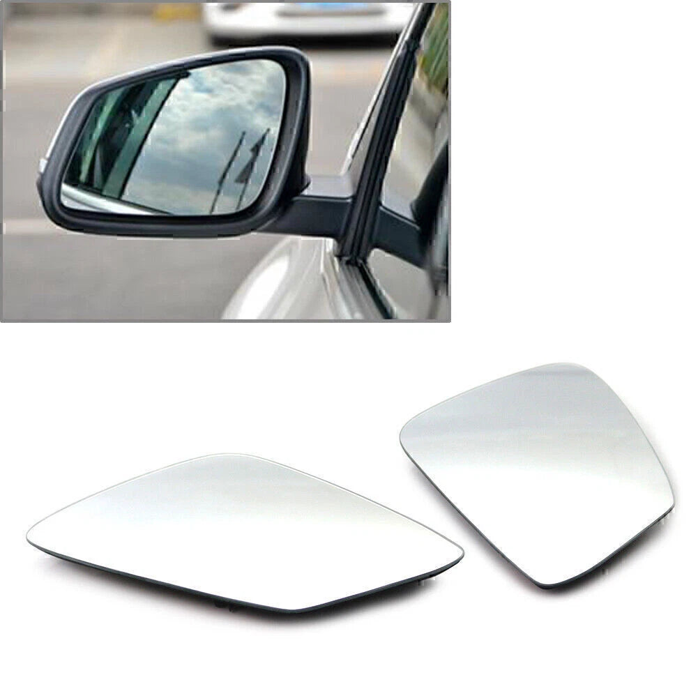 Pair Side Wing Mirror Glass for BMW 1 Series (2017–2020), 2 Series (2014–2019), X1 (2017–2020), X2 (2020–2021)