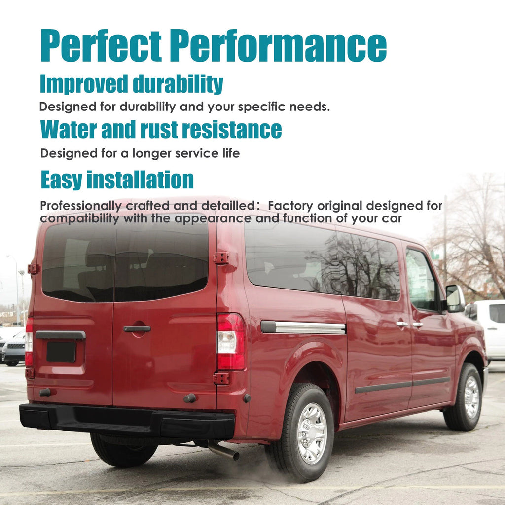 Black Steel Rear Step Bumper for Nissan NV1500 NV2500 NV3500 (2012–2021)